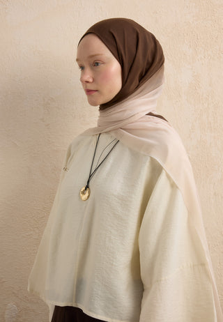 Modal Degrade Hijab Brown Mink