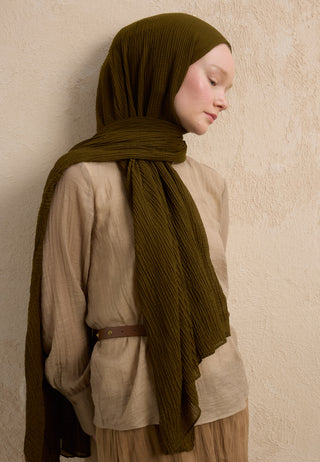 Modal Crinkle Hijab Earth