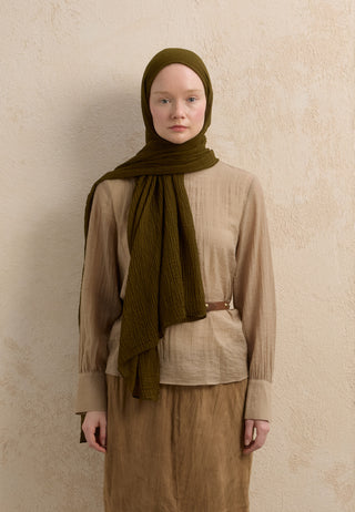 Modal Crinkle Hijab Earth