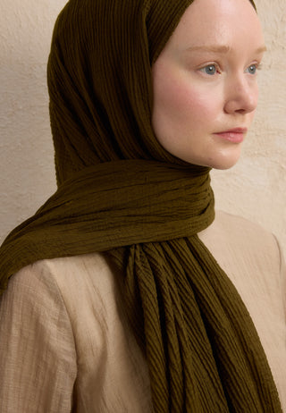 Modal Crinkle Hijab Earth