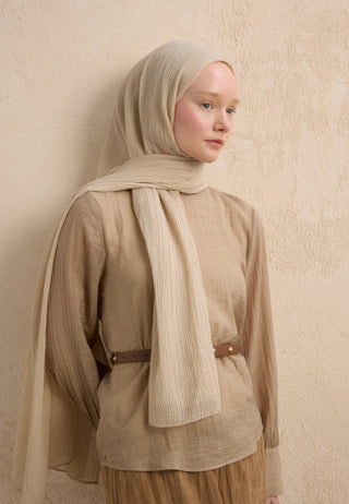 Modal Crinkle Hijab Stone