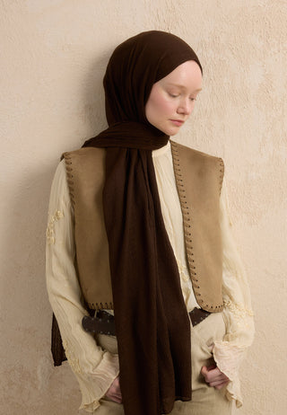 MODAL KRİNKIL ŞAL ACI KAHVE