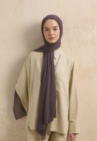 Modal Crinkle Hijab Lilac