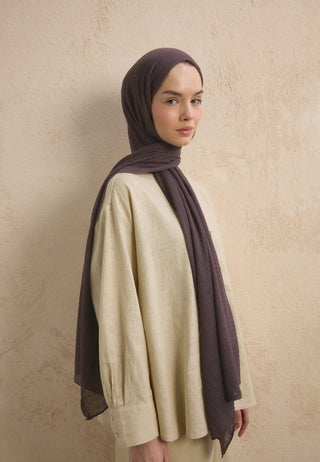 Modal Crinkle Hijab Lilac