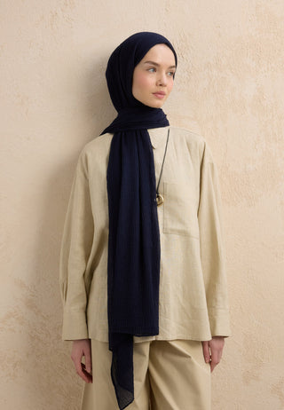 MODAL KRİNKIL ŞAL LACİVERT