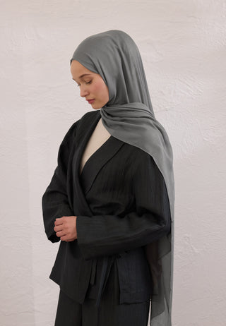 Soft Viscose Hijab Dark Gray