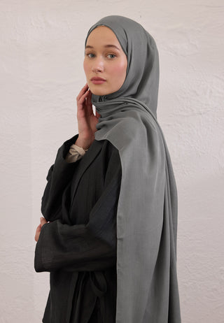 Soft Viscose Hijab Dark Gray