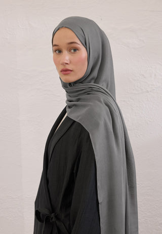 Soft Viscose Hijab Dark Gray