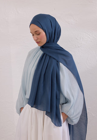 SOFT VİSKON ŞAL İNDİGO