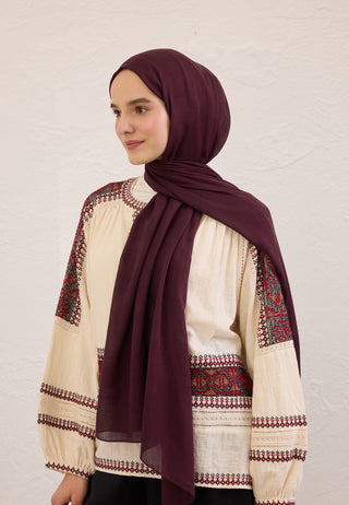 Soft Viscose Hijab Damson Purple