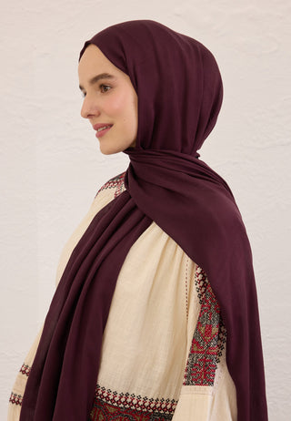 Soft Viscose Hijab Damson Purple