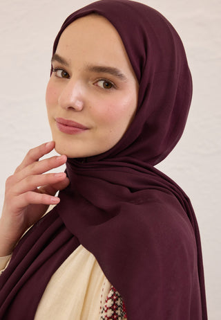 Soft Viscose Hijab Damson Purple