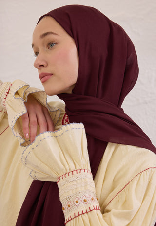 Soft Viscose Hijab Burgundy