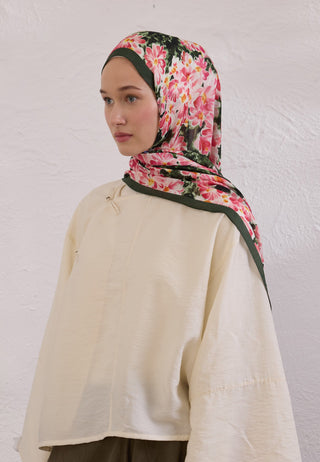 CHERRY BLOSSOM DESEN RAMİ ŞAL KAKTÜS