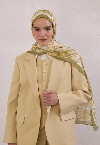 Emmett Patterned Rami Hijab Khaki