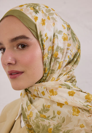 Emmett Patterned Rami Hijab Khaki
