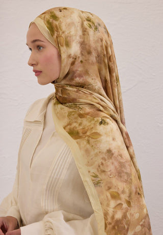 Naomi Patterned Rami Hijab Beige