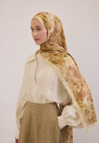 Naomi Patterned Rami Hijab Beige