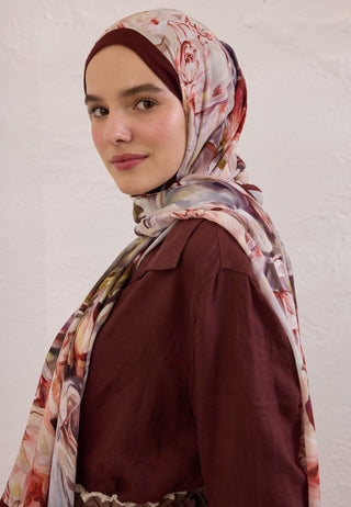 NERISSA DESEN RAMİ ŞAL BORDO