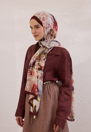 NERISSA DESEN RAMİ ŞAL BORDO