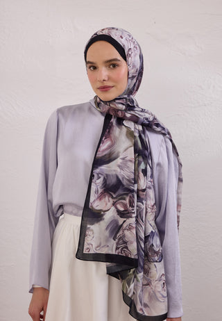 Nerissa Patterned Rami Hijab Depp Purple