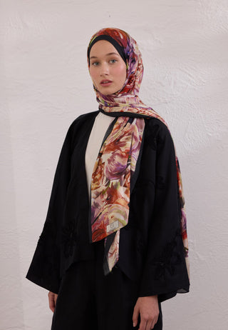 NERISSA DESEN RAMİ ŞAL SİYAH