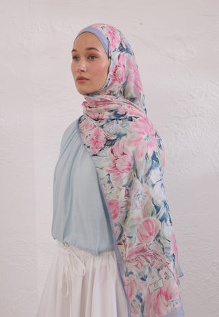 PURE FLORA DESEN RAMİ ŞAL PEMBE