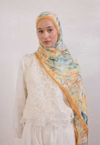 PURE FLORA DESEN RAMİ ŞAL GÜN IŞIĞI