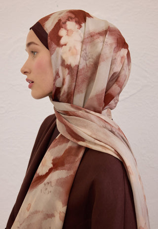 SOFT DAISY DESEN RAMİ ŞAL AĞAÇ KABUĞU