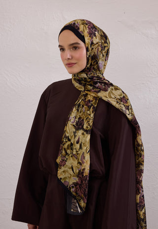 SUMMER BLOOM DESEN RAMİ ŞAL SİYAH