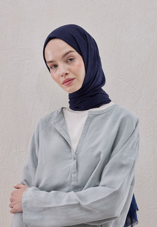 Bamboo Hijab Navy Blue