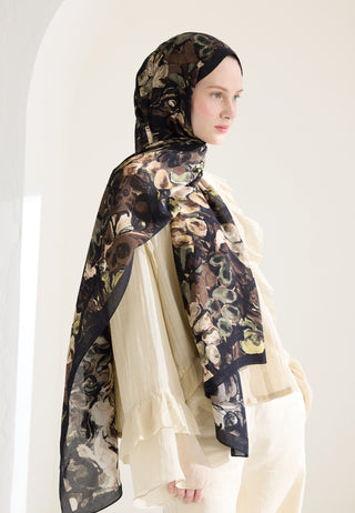 Astra Floss Viscose Hijab Black