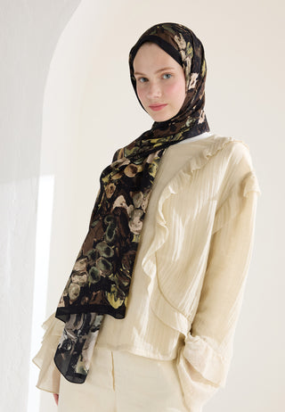 Astra Floss Viscose Hijab Black