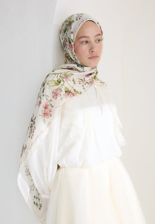 Garden Joy Floss Viscose Hijab Soft Pink