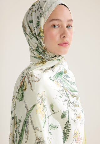 Garden Joy Floss Viscose Hijab Soft Yellow