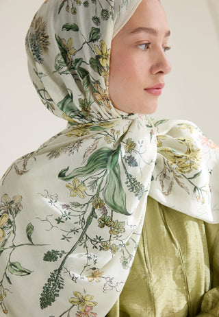 Garden Joy Floss Viscose Hijab Soft Yellow