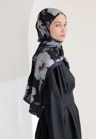 SOFT GARDEN DESEN ŞAL SİYAH