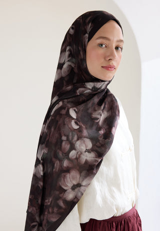 Hibiscus Beauty Floss Viscose Hijab Brown