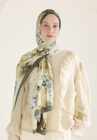 Peony Harmony Floss Viscose Hijab Taupe