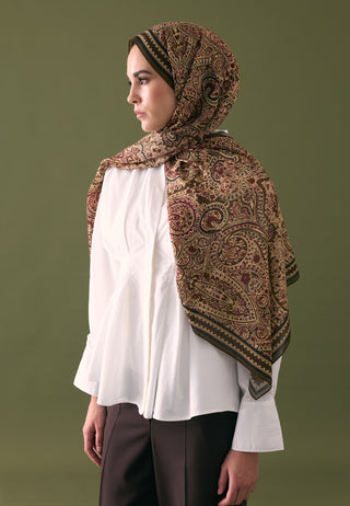 EMERALD DESEN ŞAL SÜTLÜ KAHVE