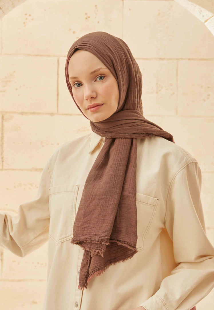 Organic Cotton Hijab Cocoa