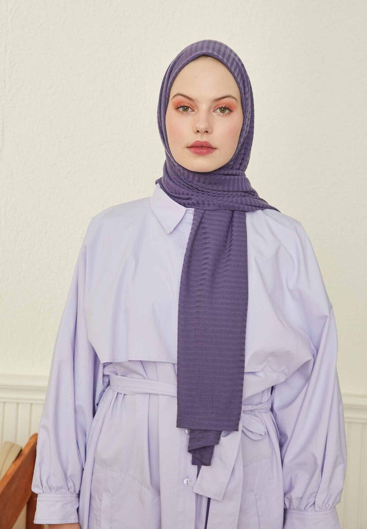 Comfy Combed Cotton Hijab Eggplant Purple