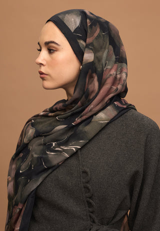 DARK GARDEN DESEN RAMİ ŞAL GÜLKURUSU