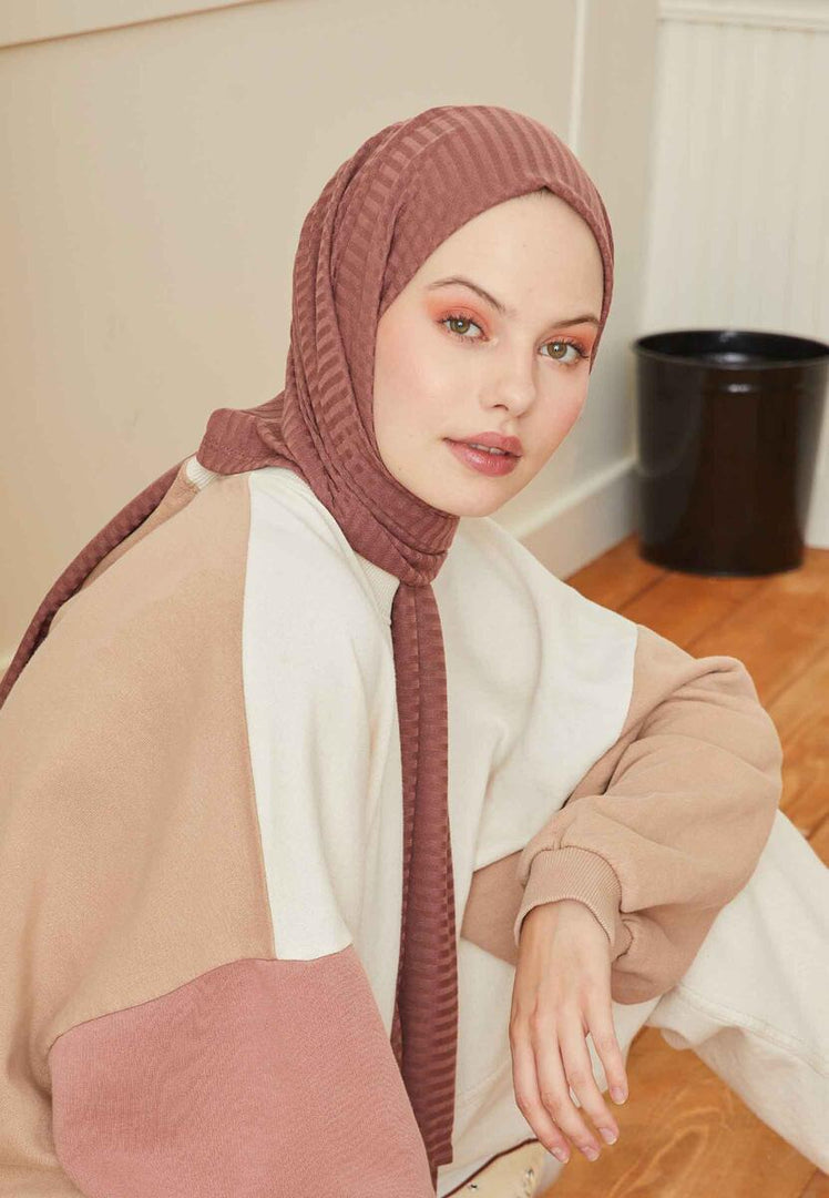 Comfy Combed Cotton Hijab Dusty Rose