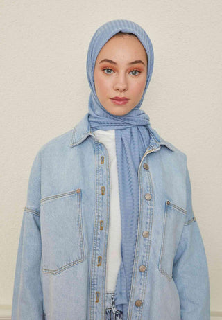 Comfy Jersey Hijab Denim Blue