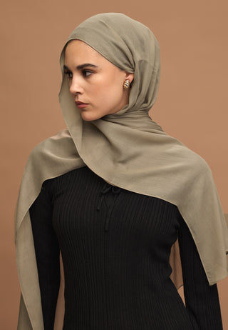 Soft Viscose Hijab Taupe