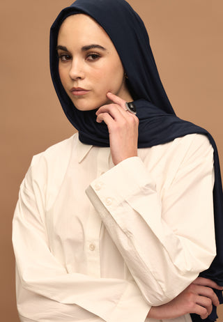 BAMBU PENYE ŞAL LACİVERT