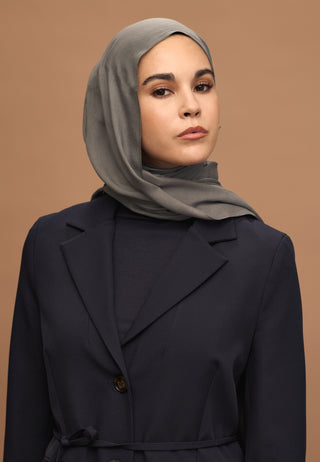 Rami Viscose Hijab Smoke Gray