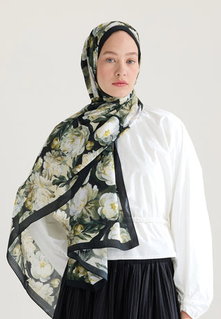 Lotus Floss Viscose Hijab Black