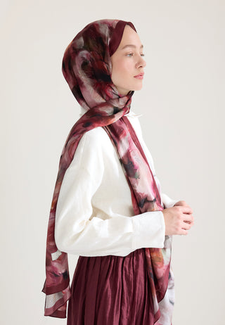 Melaina Floss Viscose Hijab Plum